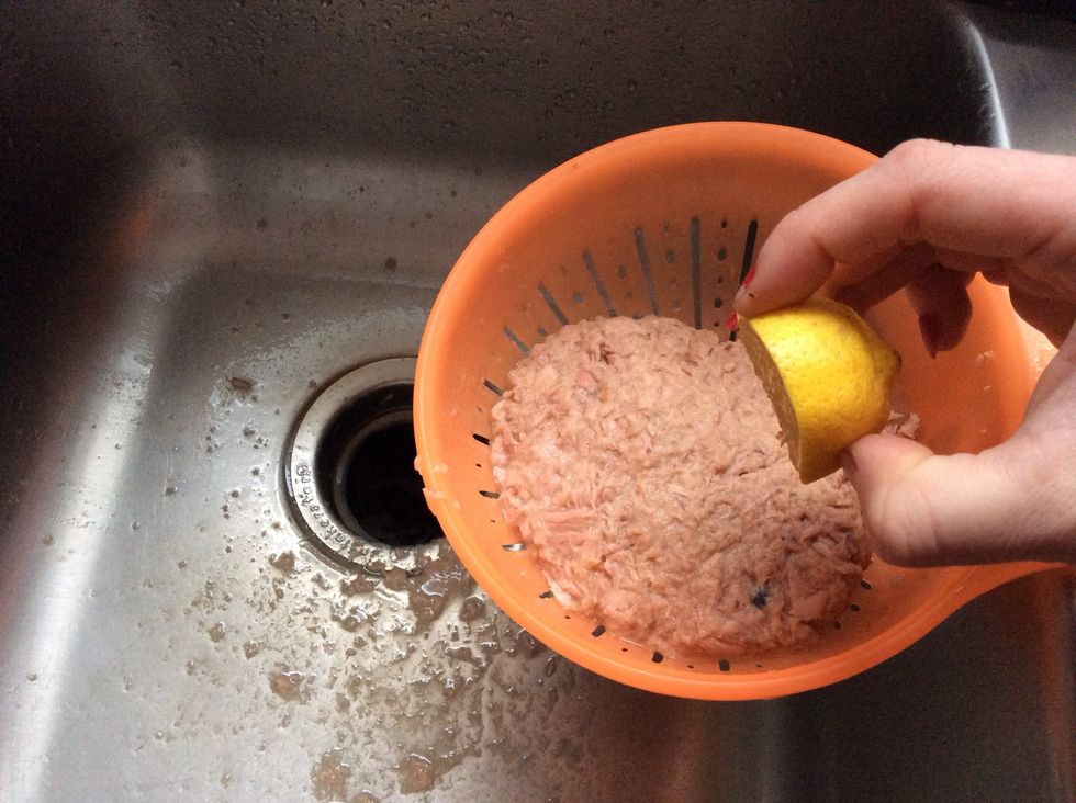 i like to drain the tuna real good and squeeze half a lemon while doing so