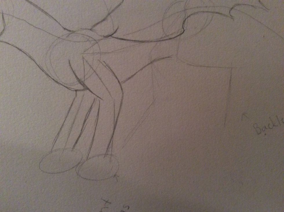 I like to draw circles were I will be placing the claws later on