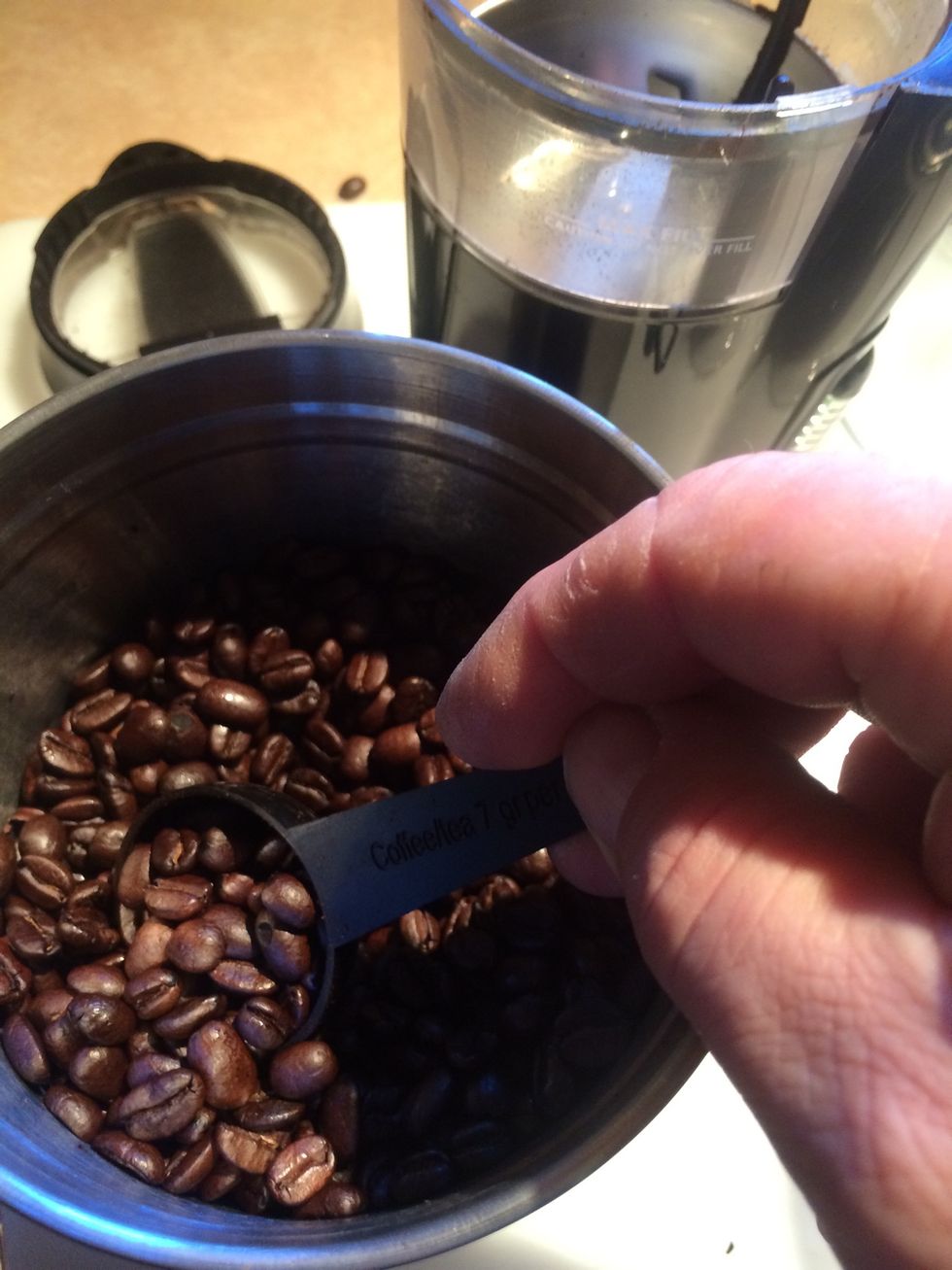 I like to grind beans fresh for each pot of coffee.