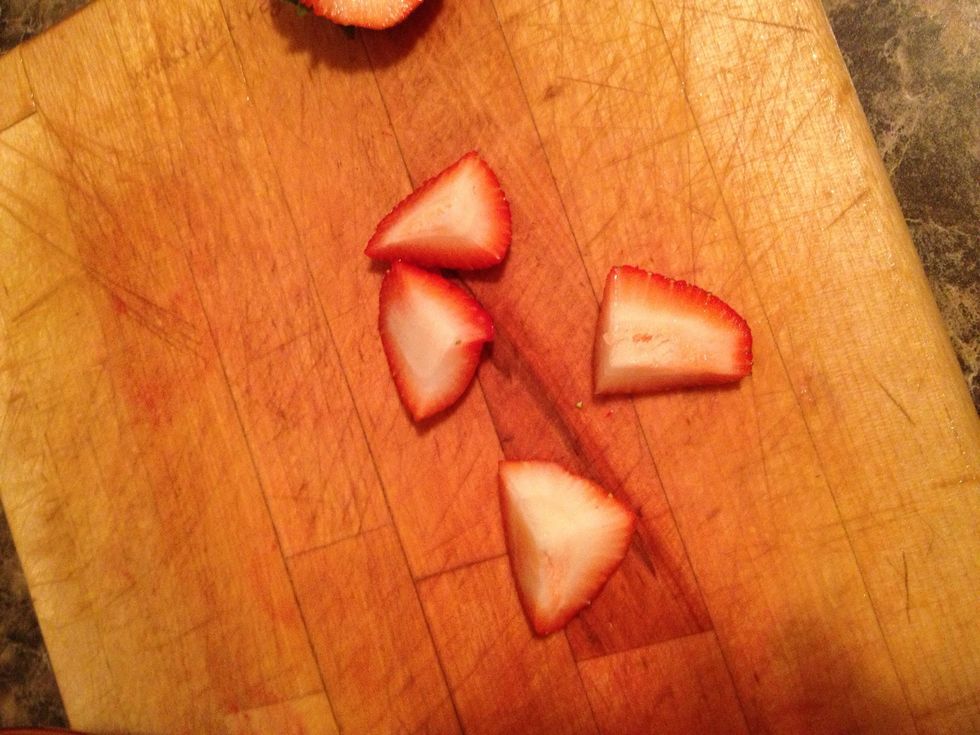 I like to half this four to make smaller chunks.