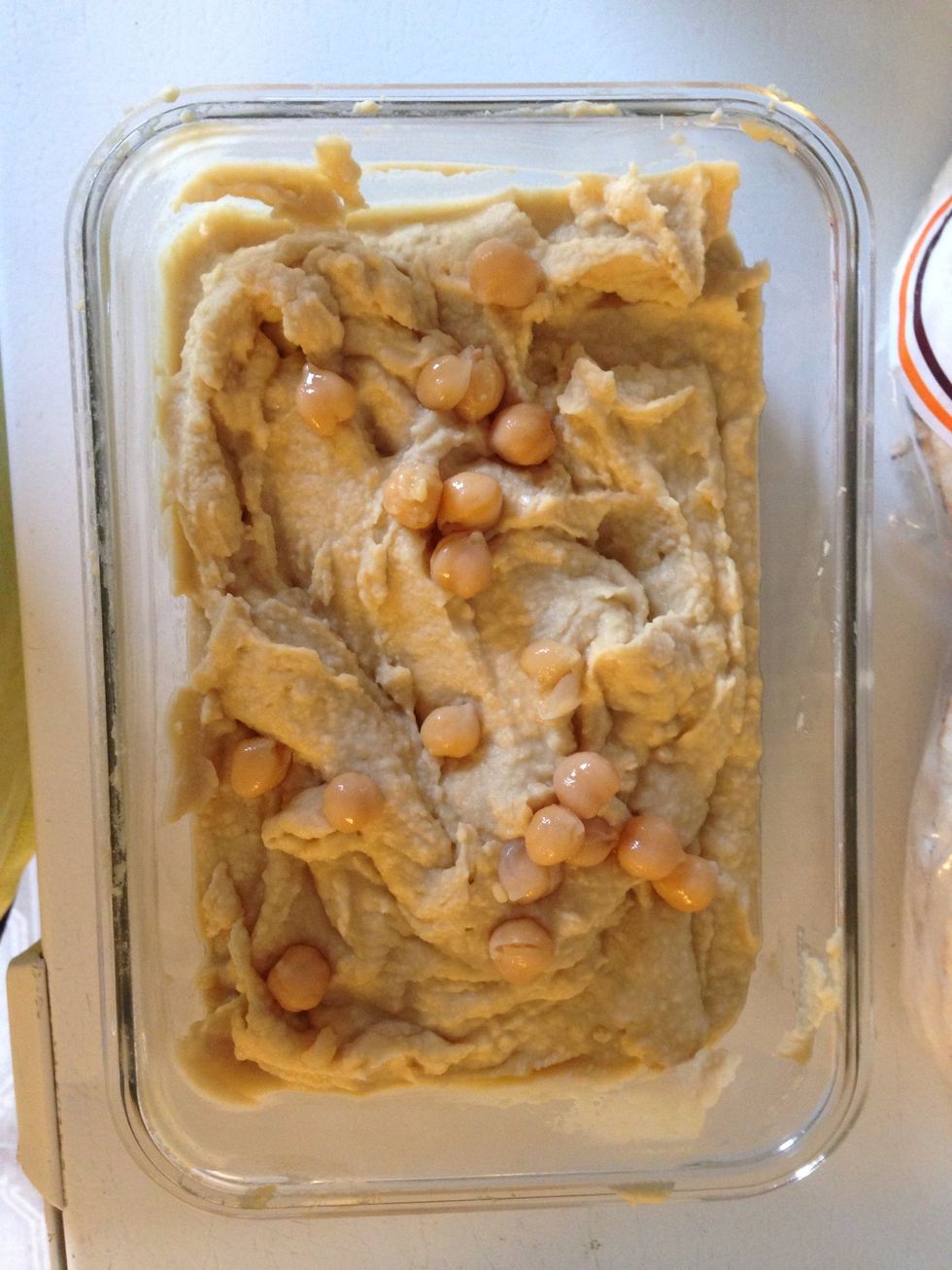 I like to leave done garbanzo beans aside to add on top