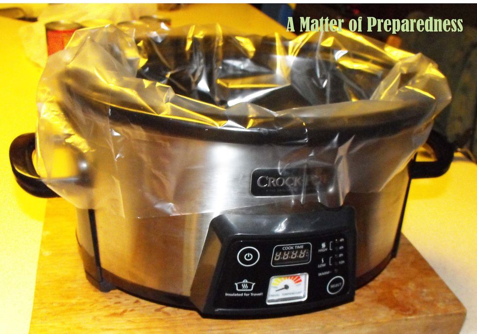 I like to line my Crockpot to contain the sauce before I get started