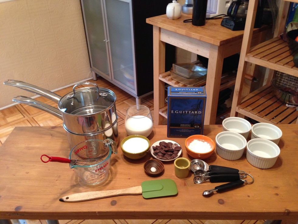 I like to pre-measure all of my ingredients and set them aside so I can easily grab them as I cook.