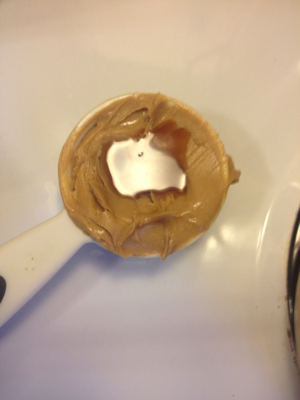 I like to put the vanilla in a hole I make in the peanut butter, so it's already measured out