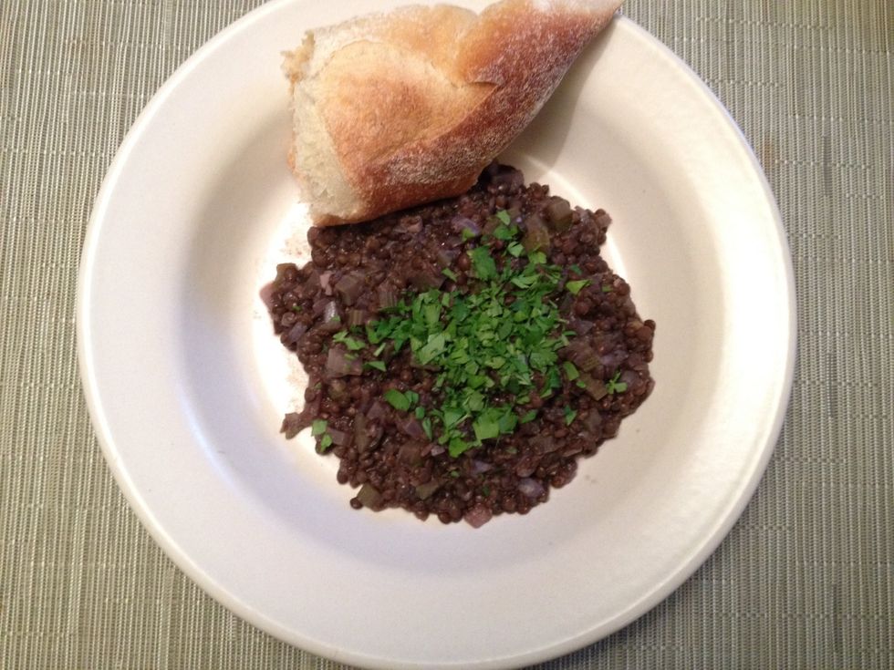 I like to serve this dish with fresh, crusty bread. This recipe is adapted from How to Cook Everything Vegetarian by Mark Bittman.