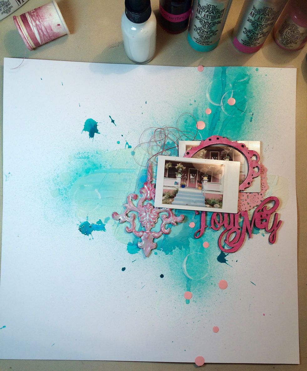 I like to take a photo of my project and take a look at it from the photo to see how it's looking. This is akin to having it up on an easel. And good thing I did.