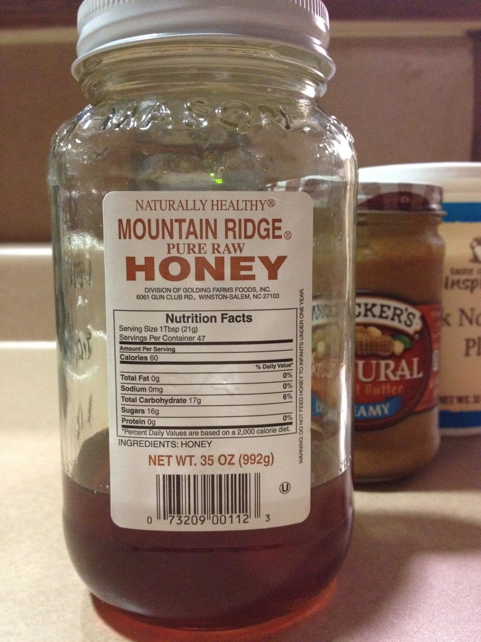 I like to use local raw honey. If you have trouble with allergies I suggest you pick some up too.