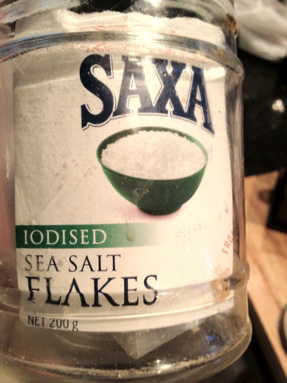 I like to use salt flakes for this part rock salt works just as well +/- 25g