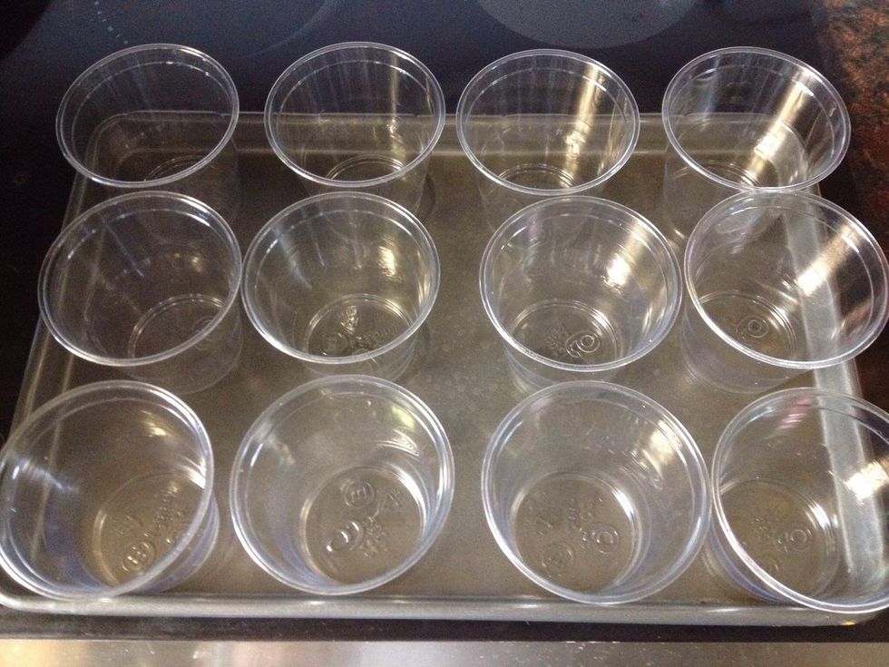 I like to use small cups for individual sizes