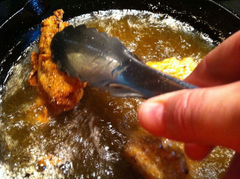 I like to use tongs.