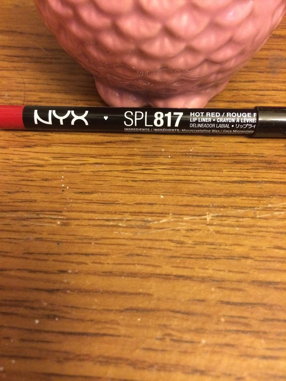 I'll be using NYX lip liner in hot red.
