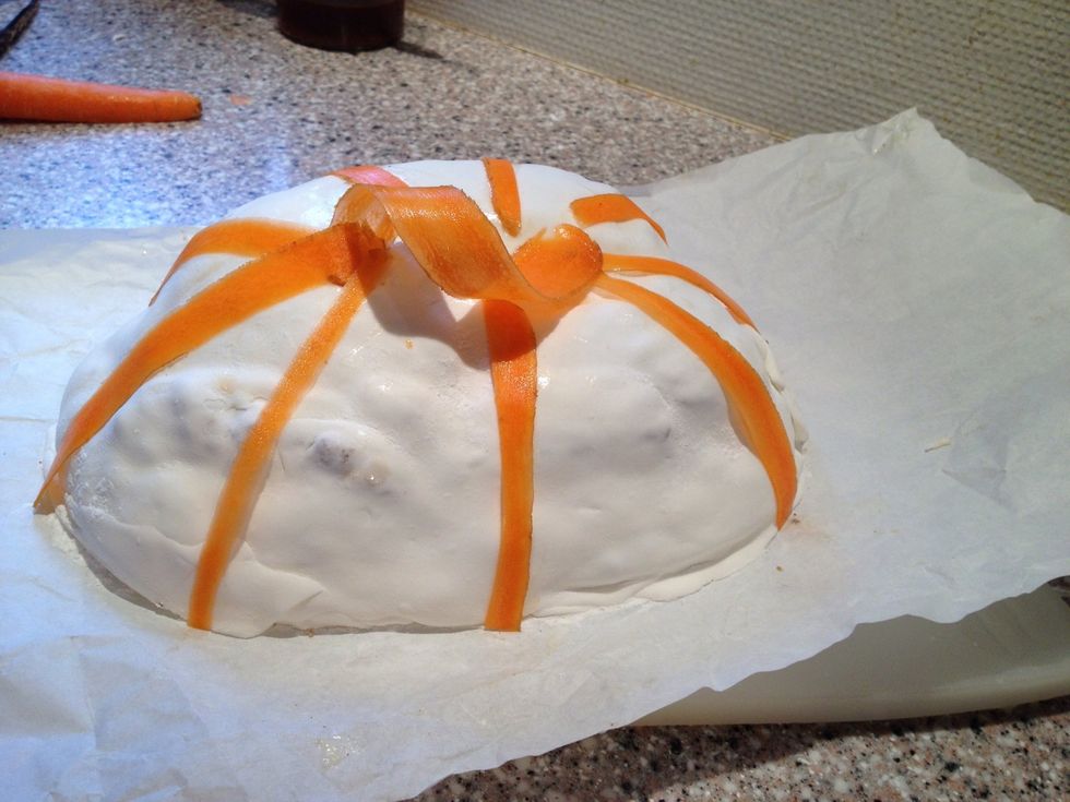 I'll have to blindfold my guests. The fondant tastes nice and is very easy to work with. I'm not a fondant expert as you can plainly see but I'm going to try making it again on a more successful cake