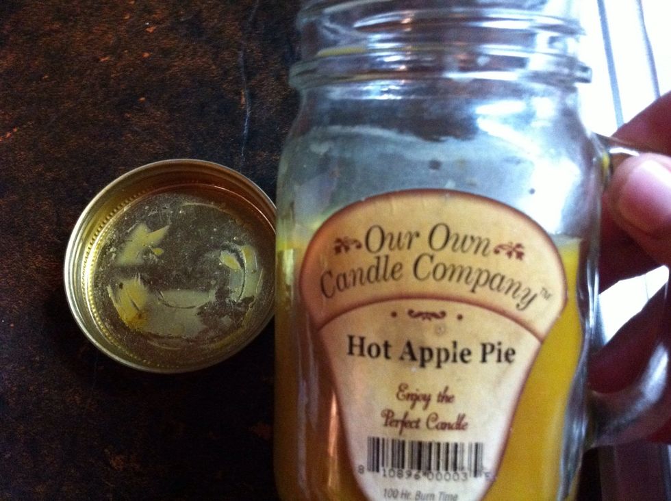 I love a scented candle on the sink burning while I work. But the wax buildup is messy looking.