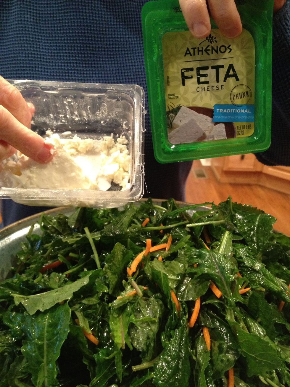 I love feta cheese, so I add 8oz of crumbles.