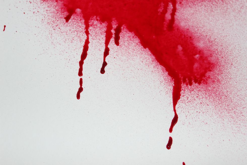 I love having drip marks :-) Set it aside flat and let it dry.