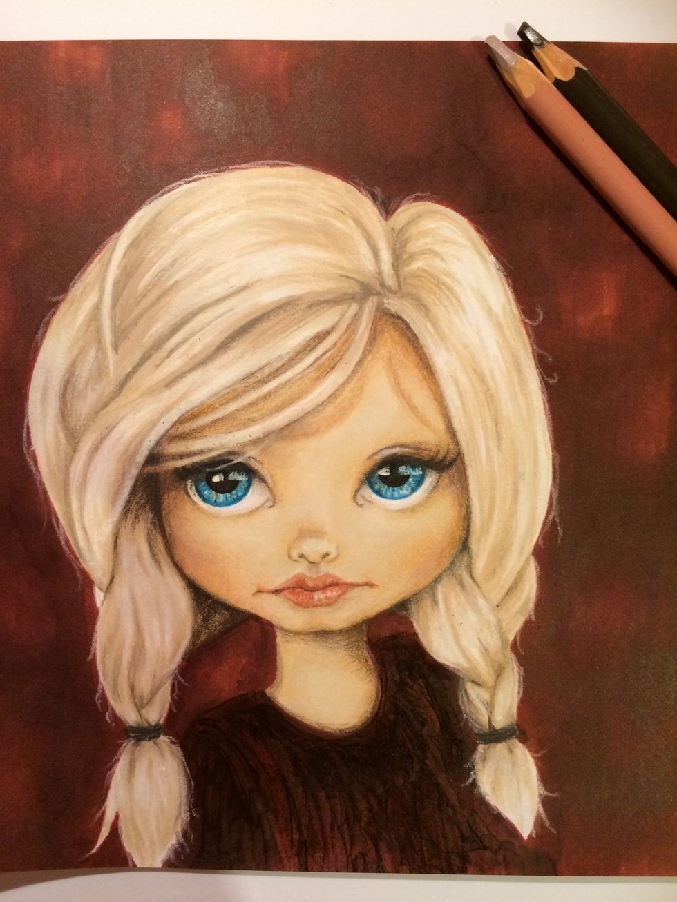 I love how quickly you can lay on the base colours with the Mepxy Markers. They help get that depth of colour that usually takes forever with pencil.