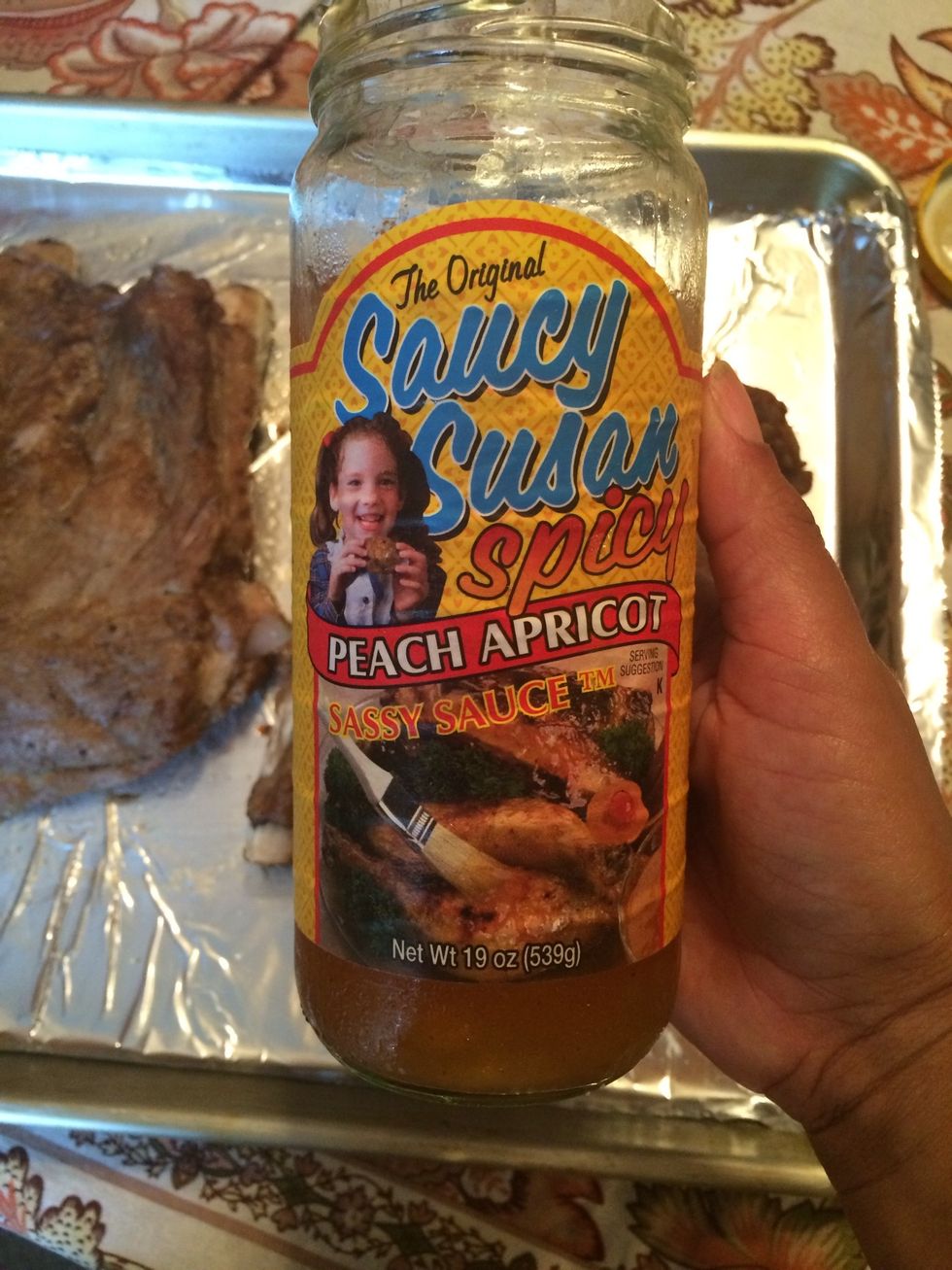 I love, love this sauce, it's sweet and a little spicy. I put it on everything. If you don't like this use can use any sauce or barbecue sauce you like. Although I highly recommend it.\u263a\ufe0f