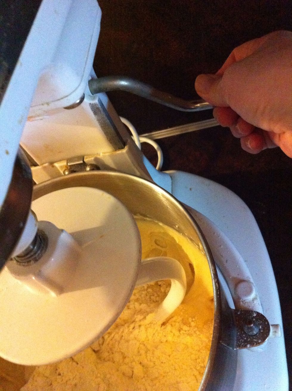 I love my mixer. Bowl up!