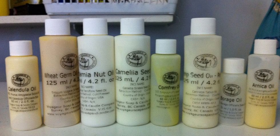 I love olive oil for areas that need lots of moisturizing, like my feet or elbows, and sunflower or soy bean oil for chapped or wind blown skin! (Remember - you cannot make claims about our products!)