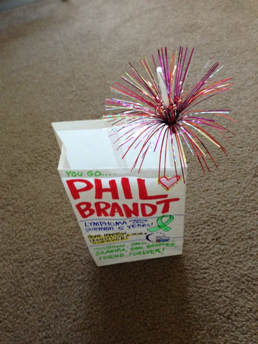 I love the little "fireworks" look a stapled in party straw gives. It's also easier to spot them.
