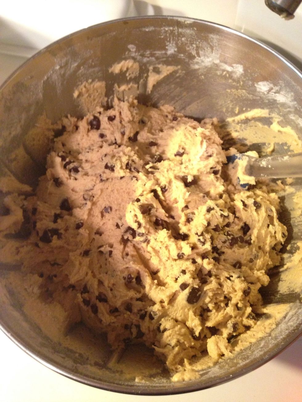 I love the way cookie dough looks {and tastes, but due to the risk of salmonella, I shouldn't tell you to taste a spoonful, even though I totally did!}.