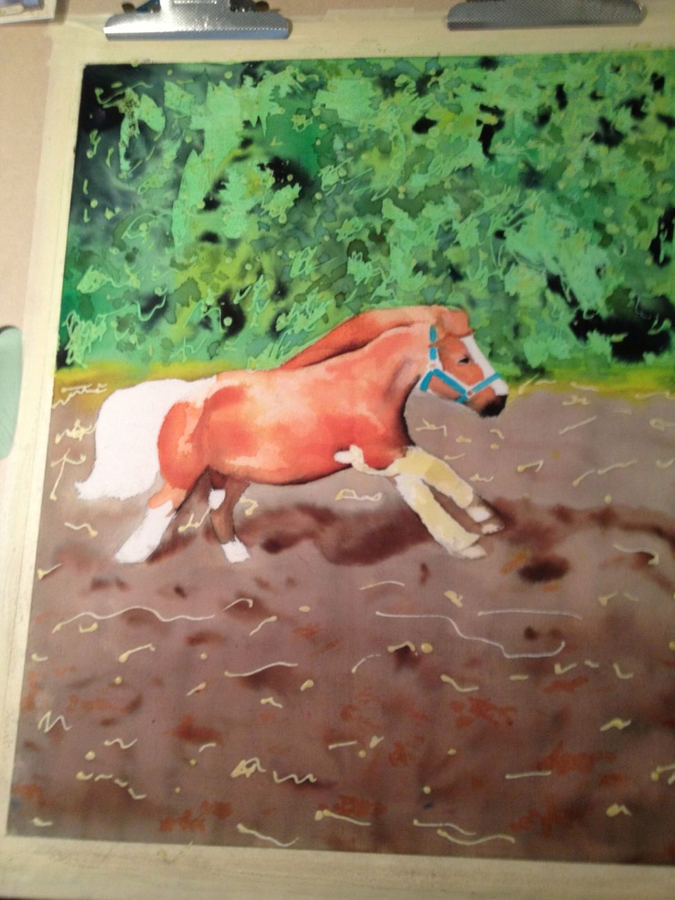 I love the way the colors bleed and mix together, this may take some time to complete mixing your dyes to achieve that perfect color.