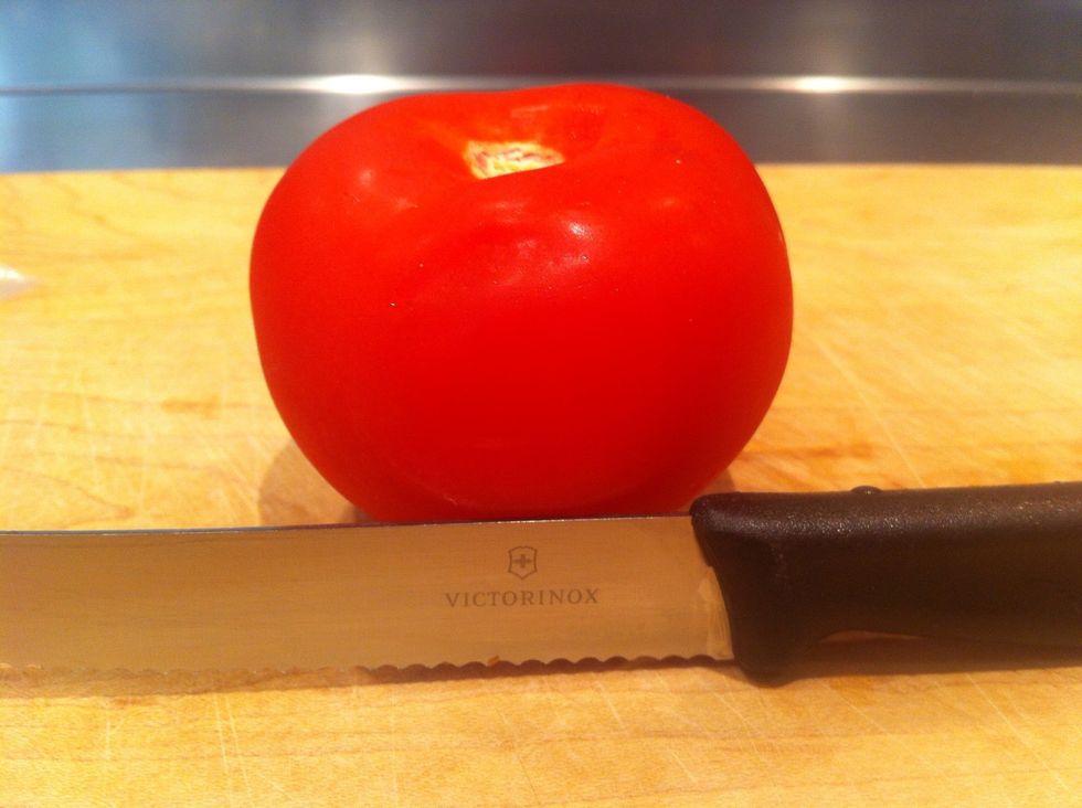 I love Victorionox serrated knives for most veg prep! But if you haven't got that brand any small serrated knife will do the job. Or a very sharp straight edge knife.,