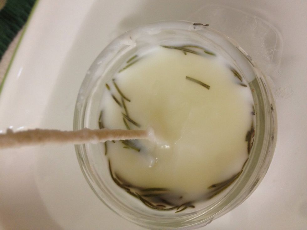 I'm a bit of a perfectionist, so it bugged me that the wick wasn't perfectly centered, but with some more patience, holding the wick straight up would increase the chance of it saying in the middle.