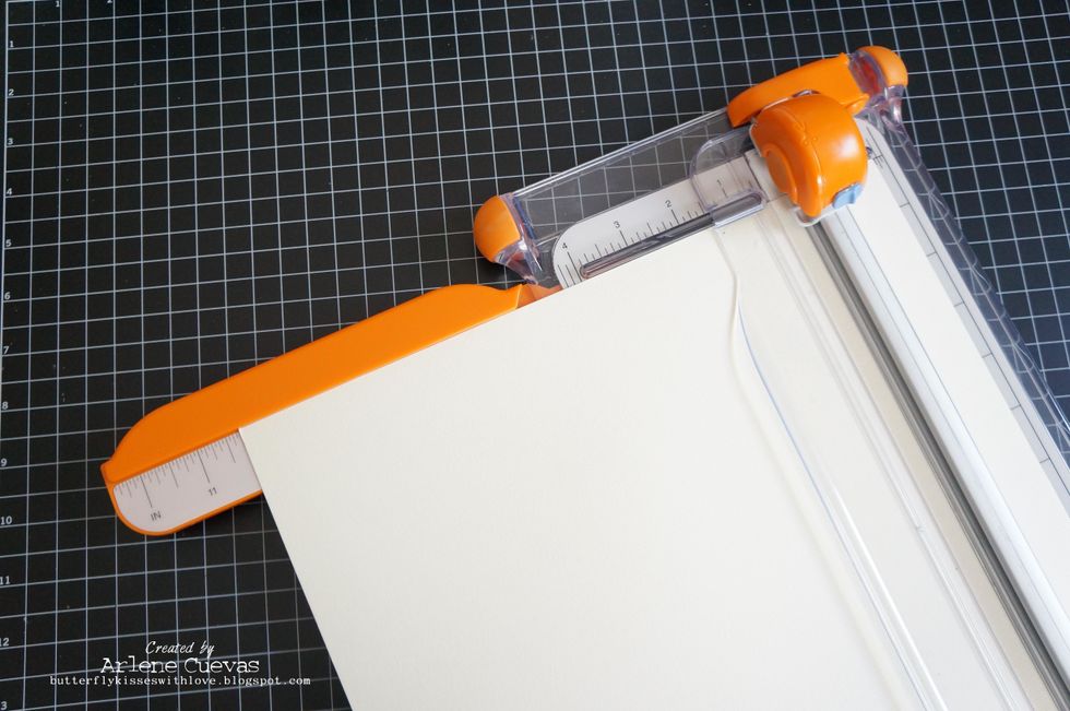 I'm adding another layer of card stock cut at 10 1/4" x 10 1/4".