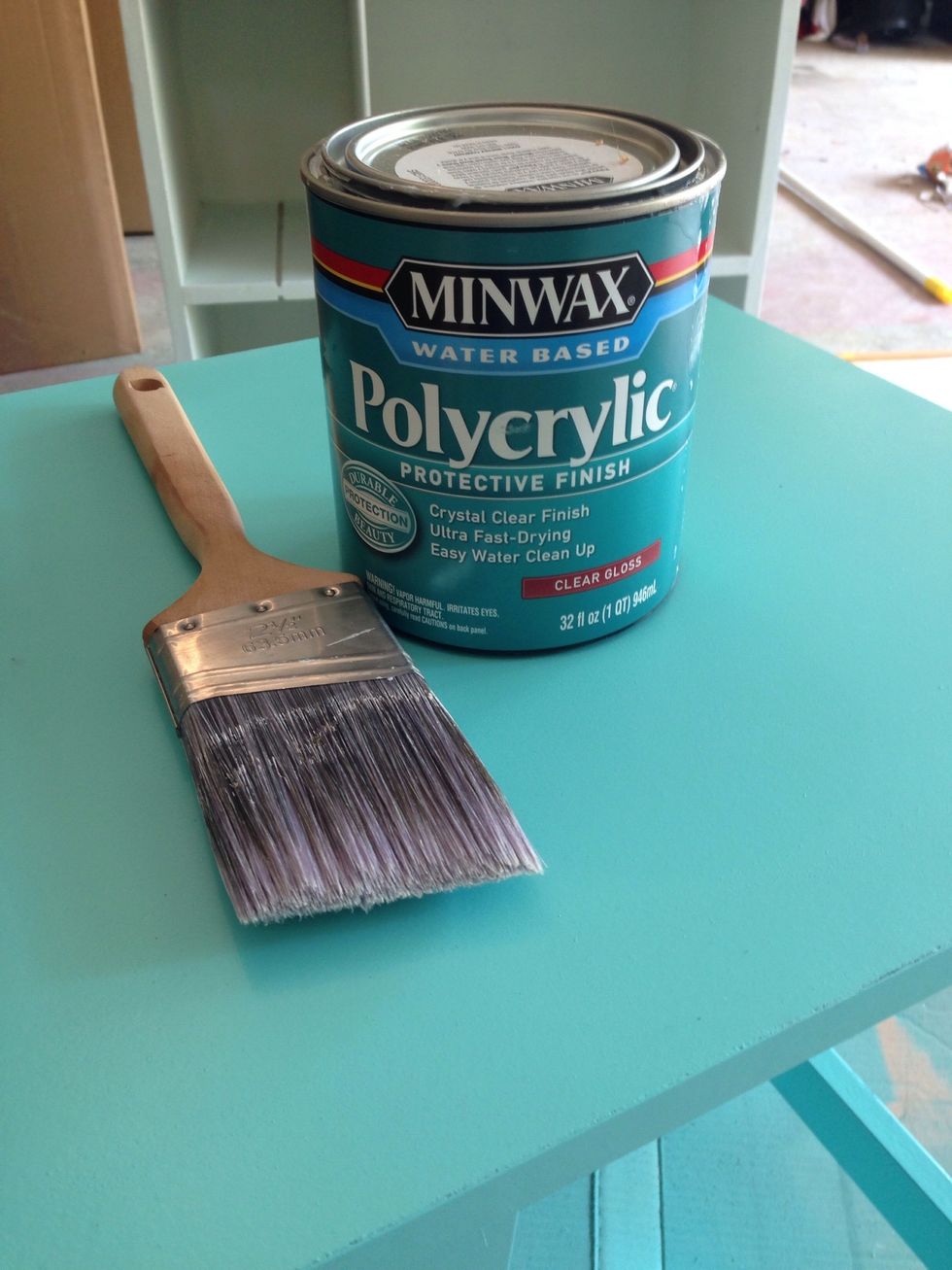 I'm also in love with this Minwax product called Polycrylic. Sort of like Modge Podge but thinner and more clear. Better for bigger projects because it's cheaper.