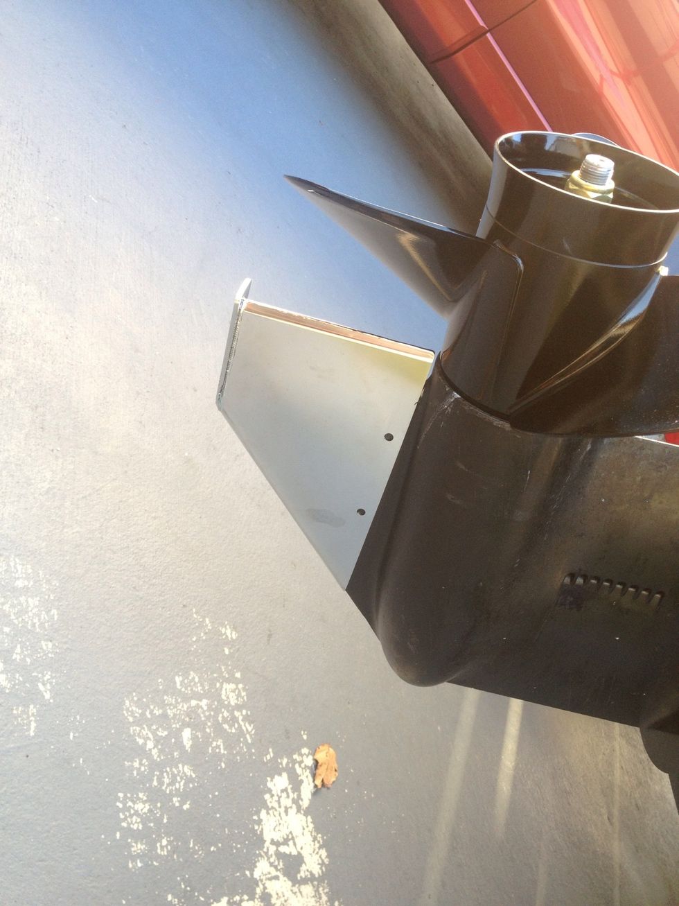 I'm also installing a Skeg guard. Just tap this on with a rubber mallet