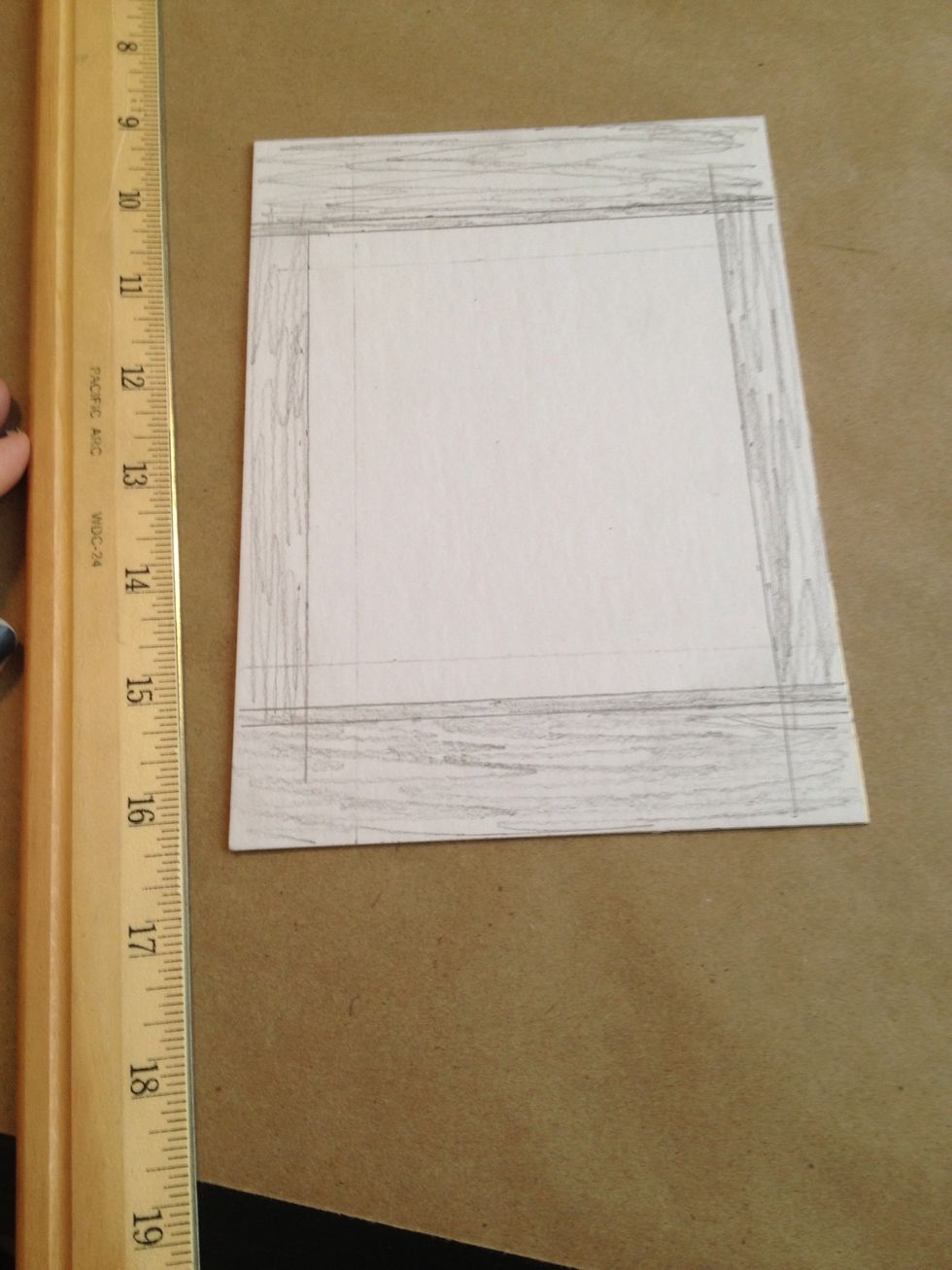 I'm bad at measuring, I had a few lines, so to make sure I cut the right lines I shaded in the area to void
