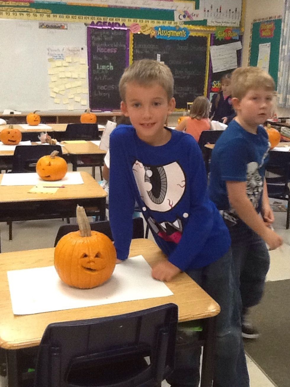I'm Brayden and this is my pumpkin.
