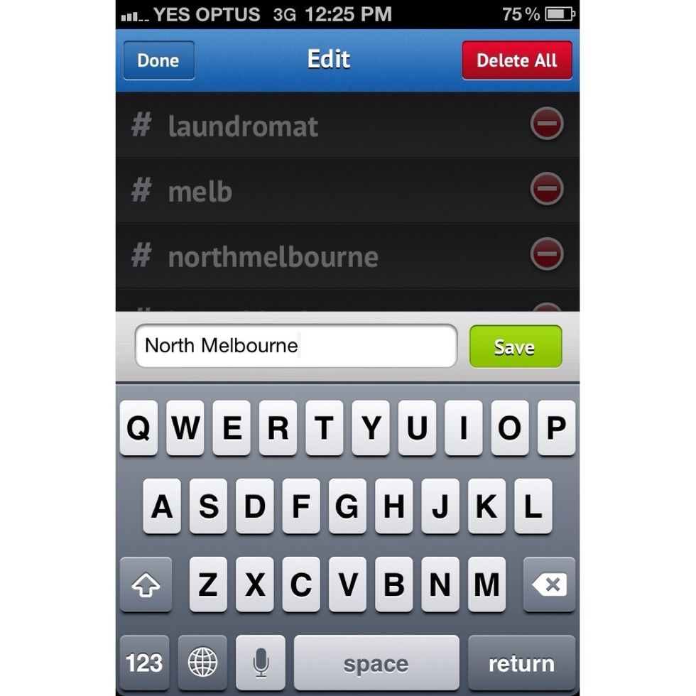 I'm calling the list 'North Melbourne'