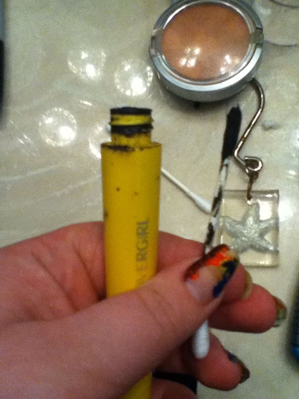 I'm cheap, so put a Qtip in the mascara.. BAM!! You have eyeliner.. :O magical isn't it?