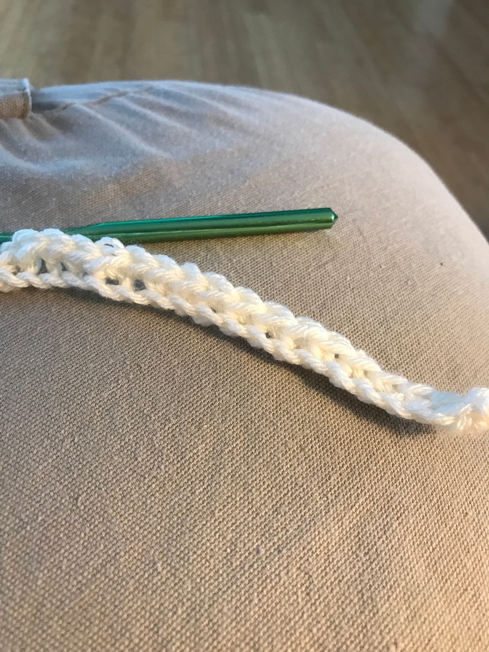 I'm crocheting all the way back to the 1st stitch