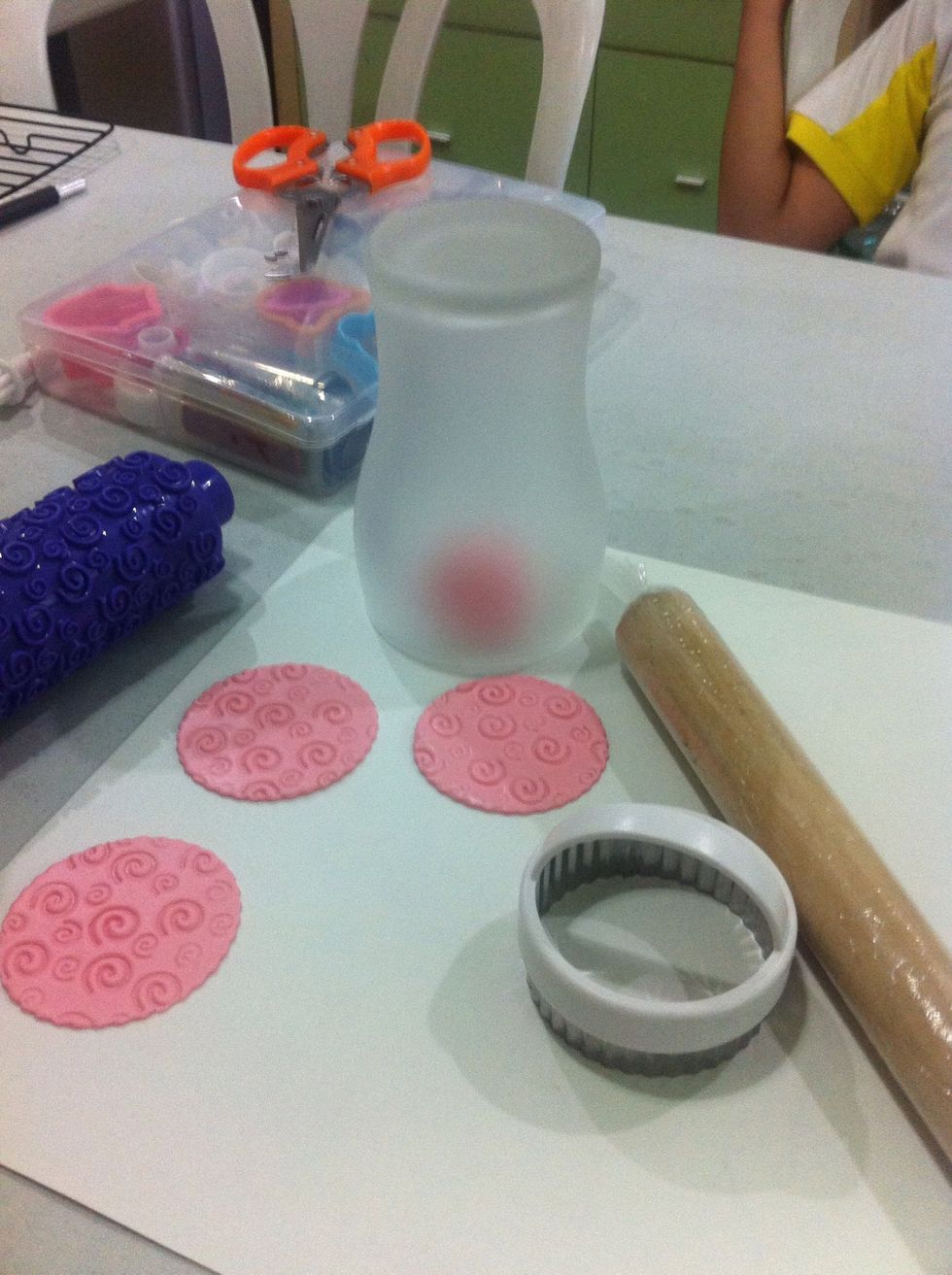 I'm doing my custom toppers for my daughters baptism!:)