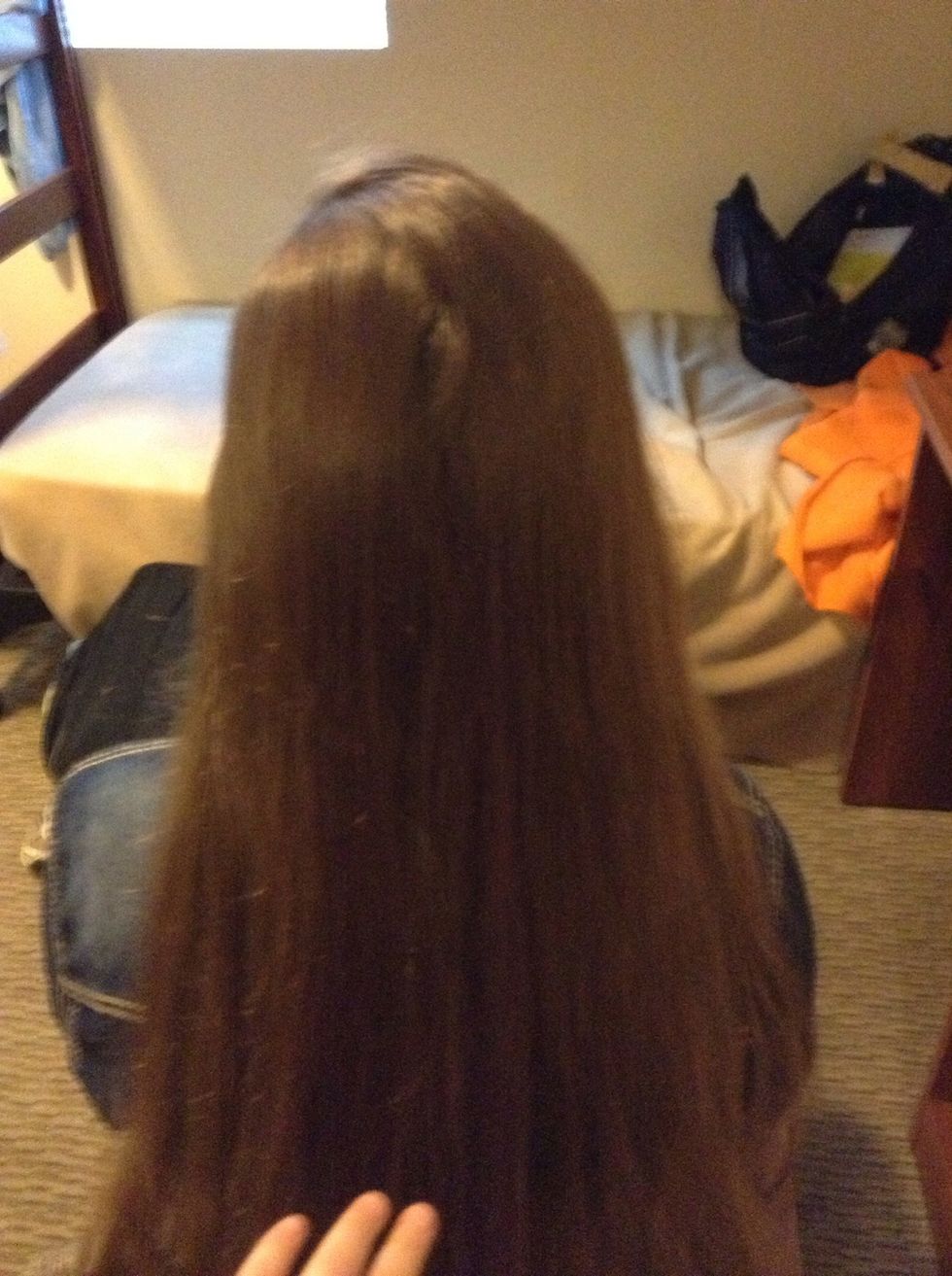 I'm doing this on longer hair today :) but it works best with middle length hair and can even be done in shorter hair as well!