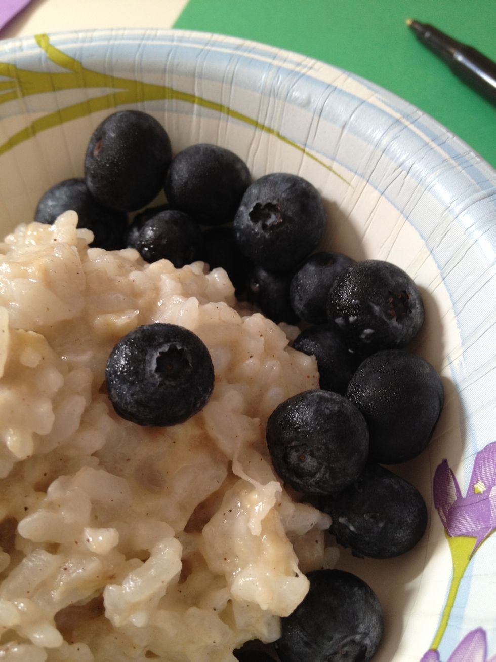 I'm going to have some warm, with blueberries, for breakfast.