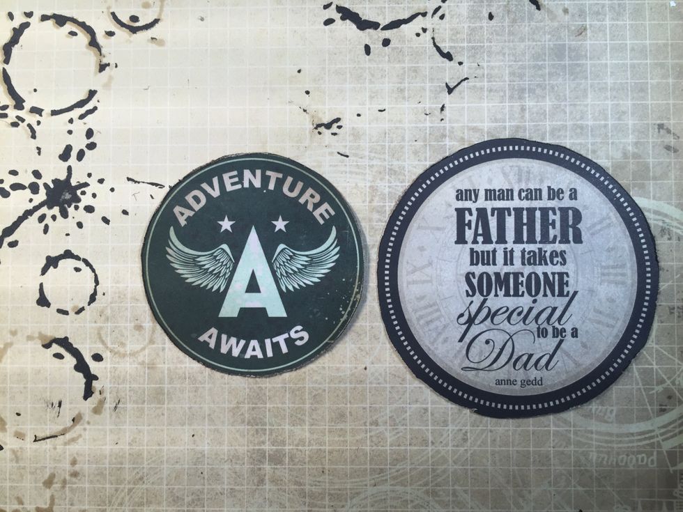 I'm going to layer these circles, and use more cardboard for dimension. Who needs pop dots anyway? :)