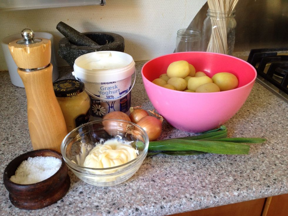 I'm having guests for dinner tomorrow and I'm home late from work so I'll prepare as much as I can today. Potato salad will even be better tomorrow.