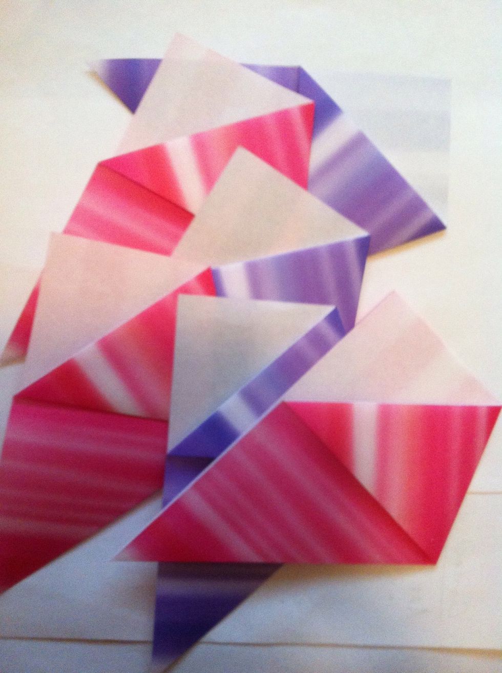 I'm making 6, so I could have a color pattern. I will show you one with 7 as well. 7 is good for all one color or double sided paper that's all the same. I think 7 is better spinning for little hands.