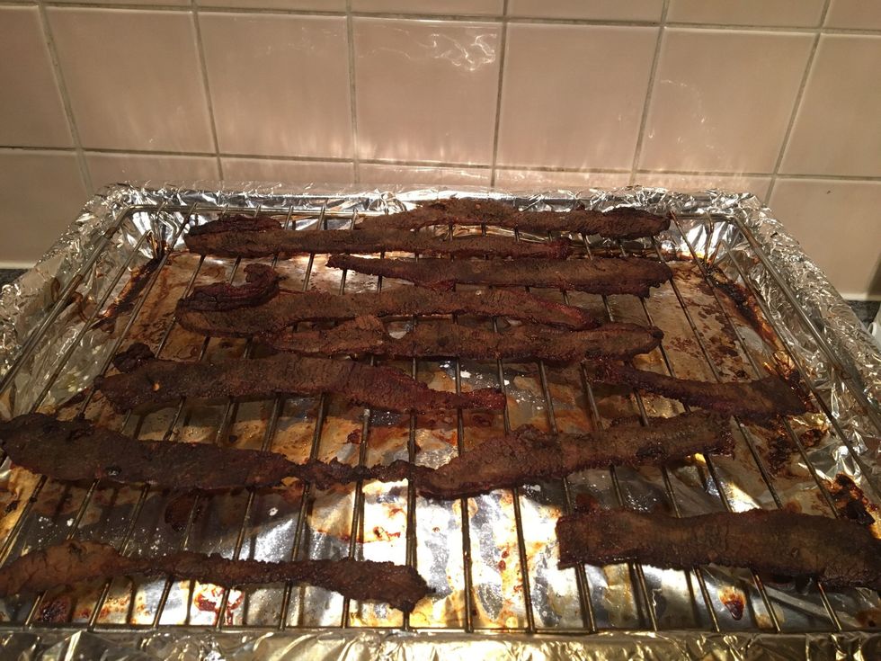 I'm not afraid to admit I over cooked this when doing it and the jerky was a little more crispy than I would have liked reducing the flavour, there's a fine line between dried out and too crispy