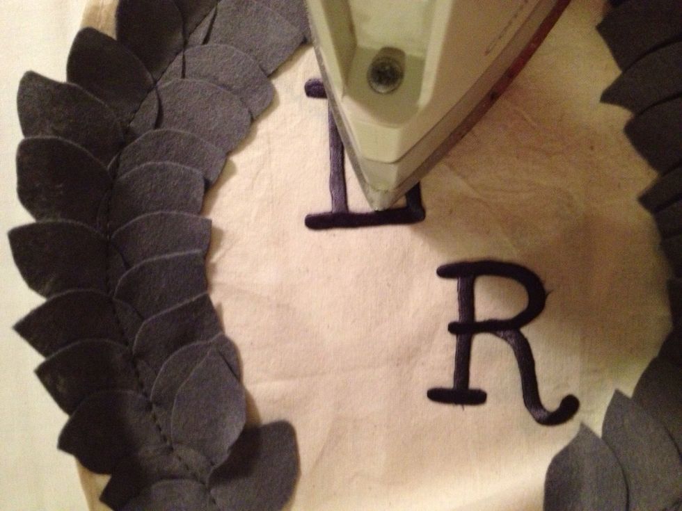 I'm not skilled enough to sew initials on my machine so luckily I found this iron ones