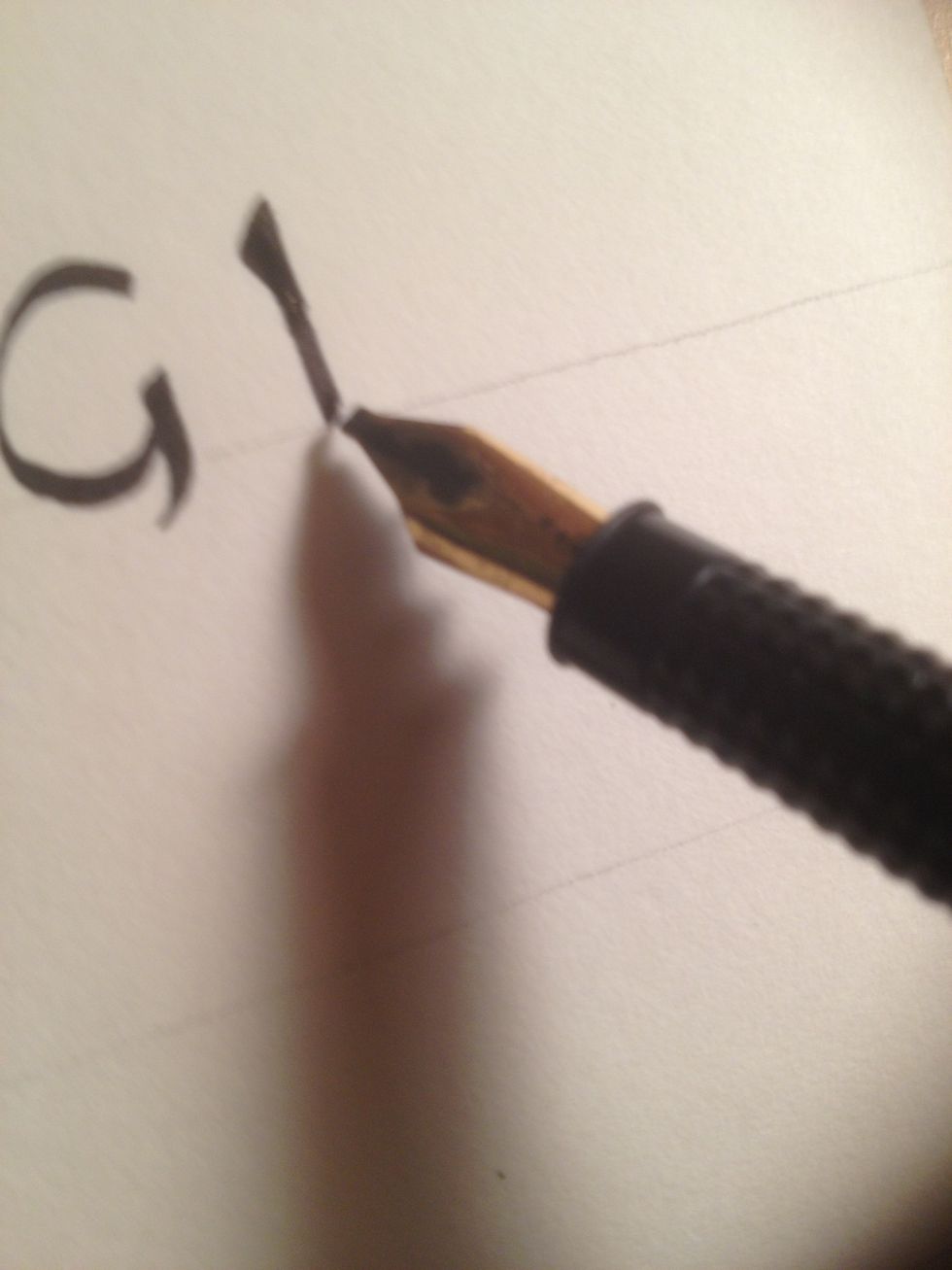 I'm so hyper I'm going to do TWO guides in ONE DAY! To start H, make a trunk with a triangle embellishment.