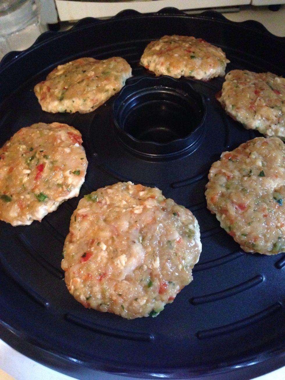 I'm using a George Foreman grill. If you don't have one you can use any flat pan with a little bit of olive oil.