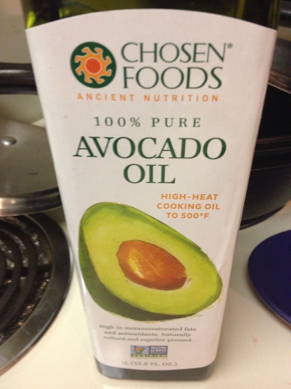 I'm using avocado oil to pan fry the kookoo, ghee or any high heat oil will work. Heat a wide skillet on high heat and add oil. You can cut back on the oil and bake for 40 min at 350F instead.
