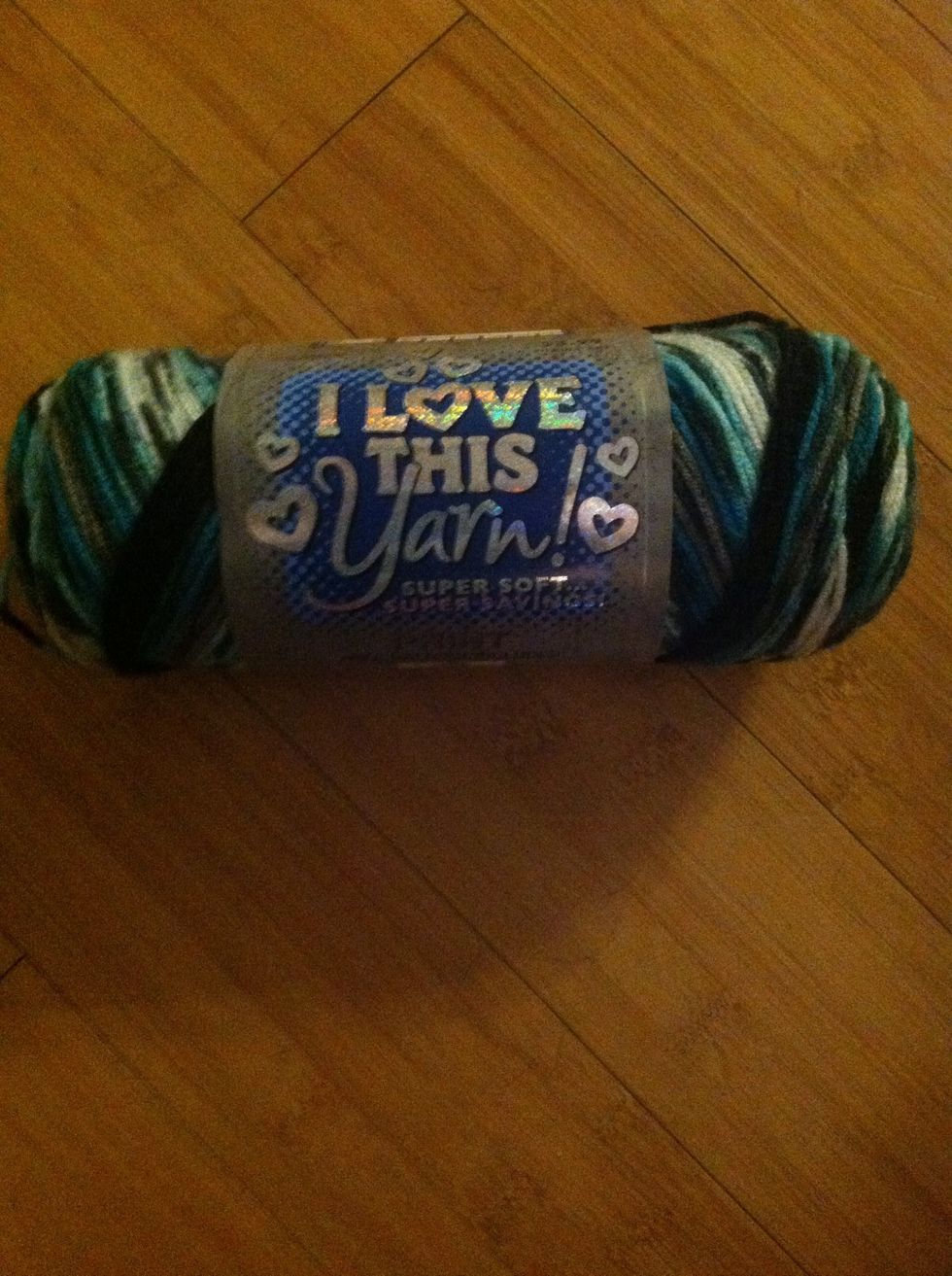 I'm using I love this yarn I got at my local hobby for $3.99