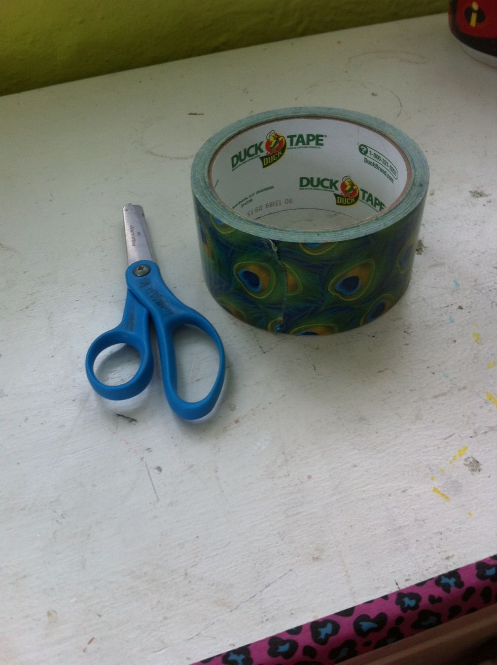 I'm using my peacock duct tape because it has that "scaley" color and look to it