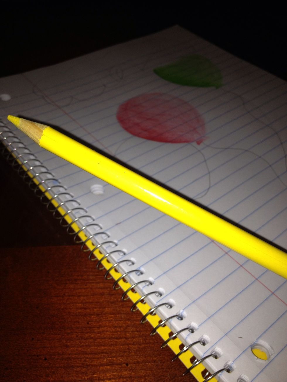 I'm using this yellow colored pencil! :p you can use any of course.